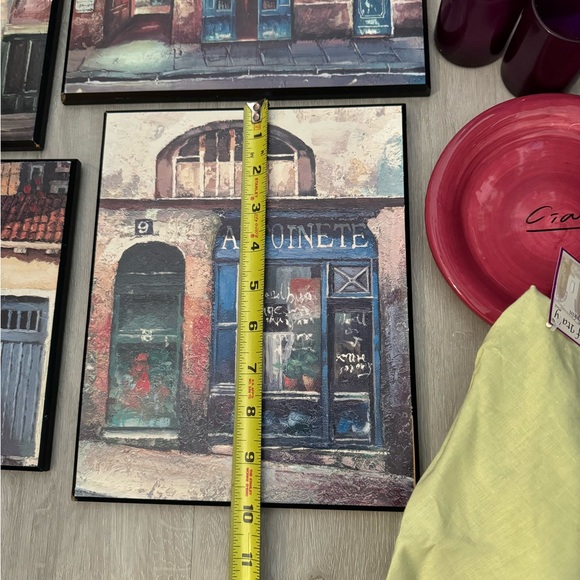 Italian Tuscany Themed Decor - frames, coasters, candles, plates, wine scarves - Picture 4 of 12